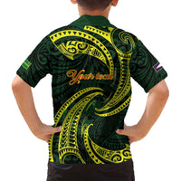 American Samoa Manua Cession Day Personalized Family Matching Off The Shoulder Long Sleeve Dress and Hawaiian Shirt Polynesian Wave Style