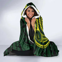 American Samoa Manua Cession Day Personalized Hooded Blanket Polynesian Wave Style