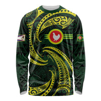 American Samoa Manua Cession Day Personalized Long Sleeve Shirt Polynesian Wave Style