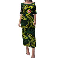 American Samoa Manua Cession Day Personalized Puletasi Polynesian Wave Style