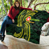 American Samoa Manua Cession Day Personalized Quilt Polynesian Wave Style