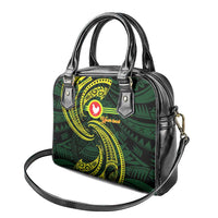 American Samoa Manua Cession Day Personalized Shoulder Handbag Polynesian Wave Style