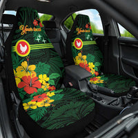 American Samoa Manu'atele Personalized Car Seat Cover Manua Island Hibiscus Flowers