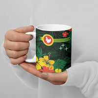 American Samoa Manu'atele Personalized Ceramic Mug Manua Island Hibiscus Flowers - Polynesian Pride