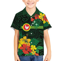 American Samoa Manu'atele Personalized Kid Hawaiian Shirt Manua Island Hibiscus Flowers