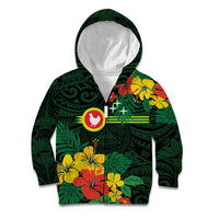 American Samoa Manu'atele Personalized Kid Hoodie Manua Island Hibiscus Flowers