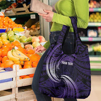 Manua Segaula American Samoa High School Personalized Grocery Bag Polynesian Wave Style LT9 - Polynesian Pride
