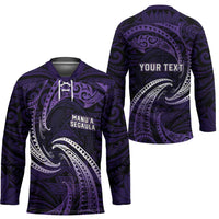 Manua Segaula American Samoa High School Personalized Hockey Jersey Polynesian Wave Style LT9 - Polynesian Pride