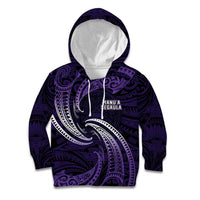 Manua Segaula American Samoa High School Personalized Kid Hoodie Polynesian Wave Style