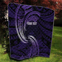 Manua Segaula American Samoa High School Personalized Quilt Polynesian Wave Style