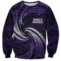 Manua Segaula American Samoa High School Personalized Sweatshirt Polynesian Wave Style