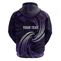 Manua Segaula American Samoa High School Personalized Zip Hoodie Polynesian Wave Style LT9 - Polynesian Pride
