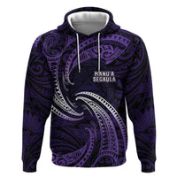 Manua Segaula American Samoa High School Personalized Zip Hoodie Polynesian Wave Style LT9 Pullover Hoodie Purple - Polynesian Pride