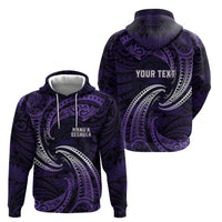 Manua Segaula American Samoa High School Personalized Zip Hoodie Polynesian Wave Style LT9 - Polynesian Pride