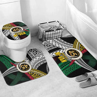 Ni-Van Vanuatu 45th Yumi Yumi Yumi Bathroom Set Vanuatuan Boar Tusk Polynesian Pattern - Polynesian Pride