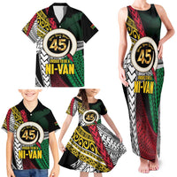 Ni-Van Vanuatu 45th Yumi Yumi Yumi Family Matching Tank Maxi Dress and Hawaiian Shirt Vanuatuan Boar Tusk Polynesian Pattern