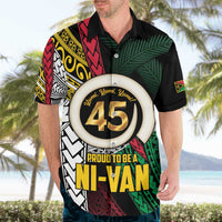 Ni-Van Vanuatu 45th Yumi Yumi Yumi Hawaiian Shirt Vanuatuan Boar Tusk Polynesian Pattern