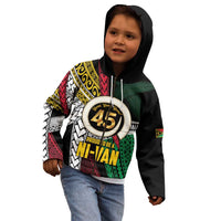 Ni-Van Vanuatu 45th Yumi Yumi Yumi Kid Hoodie Vanuatuan Boar Tusk Polynesian Pattern