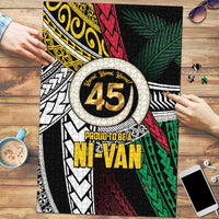 Ni-Van Vanuatu 45th Yumi Yumi Yumi Puzzle Vanuatuan Boar Tusk Polynesian Pattern - Polynesian Pride
