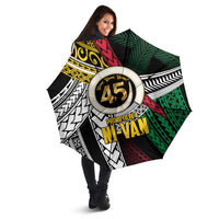 Ni-Van Vanuatu 45th Yumi Yumi Yumi Umbrella Vanuatuan Boar Tusk Polynesian Pattern - Polynesian Pride