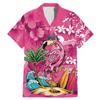 Hawaiian Flamingo Hibiscus Personalised Family Matching Mermaid Dress and Hawaiian Shirt Pink Summer Tropical Flowers - Polynesian Pride