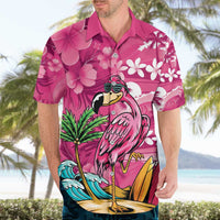 Hawaiian Flamingo Hibiscus Personalised Hawaiian Shirt Pink Summer Tropical Flowers - Polynesian Pride