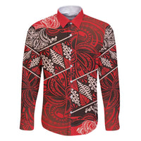 Vintage Ngatu Tribal Tonga Pattern Family Matching Short Sleeve Bodycon Dress and Hawaiian Shirt - Polynesian Pride