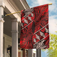 Vintage Ngatu Tribal Tonga Pattern Garden Flag LT9 House Flag Red - Polynesian Pride