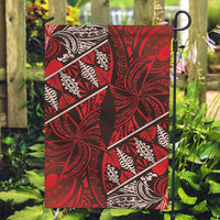 Vintage Ngatu Tribal Tonga Pattern Garden Flag LT9 Garden Flag Red - Polynesian Pride