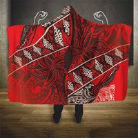 Vintage Ngatu Tribal Tonga Pattern Hooded Blanket - Polynesian Pride