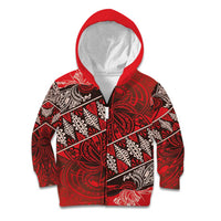 Vintage Ngatu Tribal Tonga Pattern Kid Hoodie - Polynesian Pride