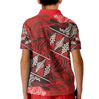 Vintage Ngatu Tribal Tonga Pattern Kid Polo Shirt - Polynesian Pride