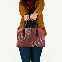 Vintage Ngatu Tribal Tonga Pattern Leather Bag - Polynesian Pride