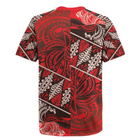 Vintage Ngatu Tribal Tonga Pattern Rugby Jersey - Polynesian Pride