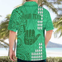Personalised Strong Maui Hawaiian Shirt Good Living Hawaii with Shaka Sign Kakau Tribal Green LT9 - Polynesian Pride