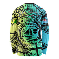 Malampa Fiji Day Long Sleeve Shirt Vanuatu Sand Drawing With Polynesian Pattern LT9 - Polynesian Pride