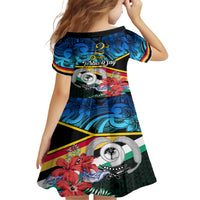 Torba Vanuatu Family Matching Short Sleeve Bodycon Dress and Hawaiian Shirt Sand Drawing With Polynesian Pattern LT9 - Polynesian Pride