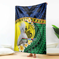 Melanesian New Caledonia Blanket Plumeria Kagu Bird and Nautilus Shell LT9 - Polynesian Pride