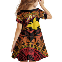 Melanesian Papua New Guinea Family Matching Off Shoulder Short Dress and Hawaiian Shirt Plumeria Bird of Paradise Tribal LT9 - Polynesian Pride