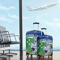 Melanesian Solomon Islands Luggage Cover Tropical Shark Tattoo