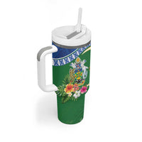Melanesian Solomon Islands Tumbler With Handle Tropical Shark Tattoo
