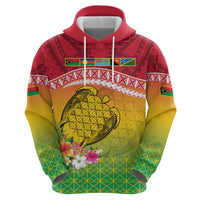 Melanesian Ni-Vanuatu Hoodie Sea Turtle with Sand Drawing Pattern