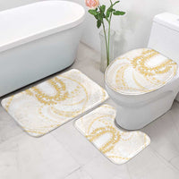 Aloha Lei Onaona Bathroom Set Beige Hawaiian Tribal Pattern - Polynesian Pride