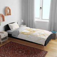 Aloha Lei Onaona Bedding Set Beige Hawaiian Tribal Pattern