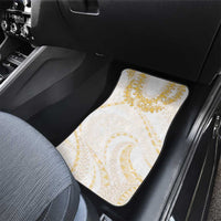 Aloha Lei Onaona Car Mats Beige Hawaiian Tribal Pattern