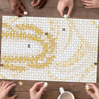 Aloha Lei Onaona Puzzle Beige Hawaiian Tribal Pattern - Polynesian Pride