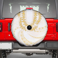 Aloha Lei Onaona Spare Tire Cover Beige Hawaiian Tribal Pattern
