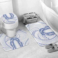 Aloha Lei Onaona Bathroom Set Navy Blue Hawaiian Tribal Pattern - Polynesian Pride