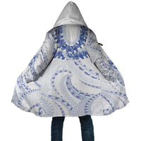 Aloha Lei Onaona Cloak Navy Blue Hawaiian Tribal Pattern - Polynesian Pride