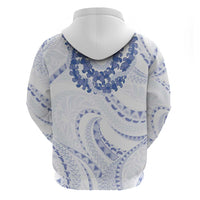 Aloha Lei Onaona Hoodie Navy Blue Hawaiian Tribal Pattern